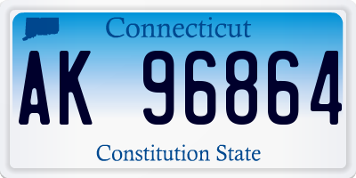 CT license plate AK96864