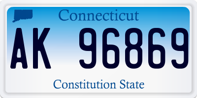 CT license plate AK96869
