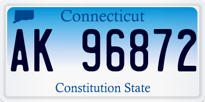 CT license plate AK96872