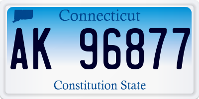 CT license plate AK96877