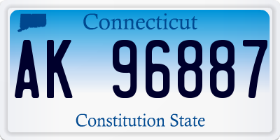 CT license plate AK96887