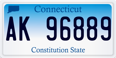 CT license plate AK96889