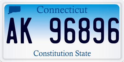 CT license plate AK96896