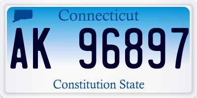 CT license plate AK96897