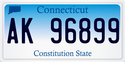 CT license plate AK96899