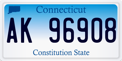 CT license plate AK96908