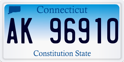 CT license plate AK96910