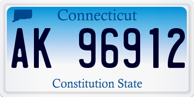 CT license plate AK96912
