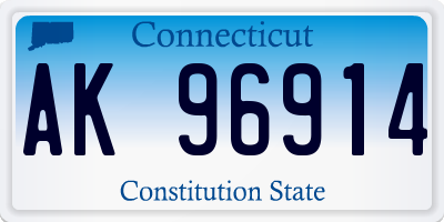 CT license plate AK96914
