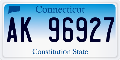 CT license plate AK96927