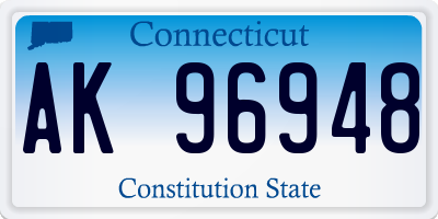 CT license plate AK96948