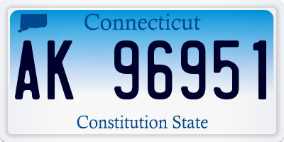 CT license plate AK96951