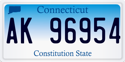 CT license plate AK96954