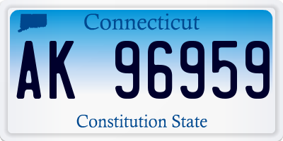 CT license plate AK96959