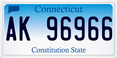 CT license plate AK96966