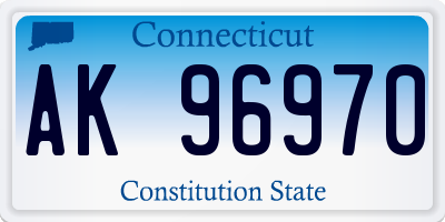 CT license plate AK96970