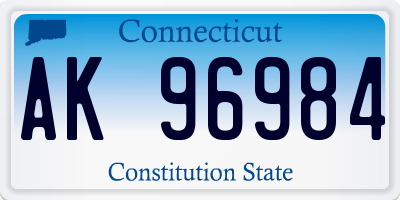 CT license plate AK96984