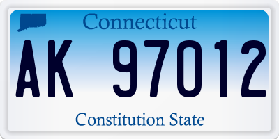CT license plate AK97012