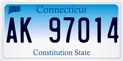 CT license plate AK97014