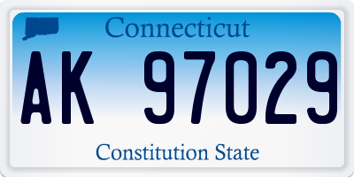 CT license plate AK97029