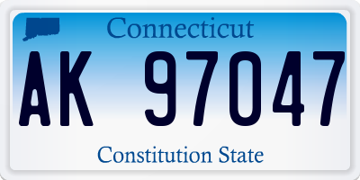 CT license plate AK97047