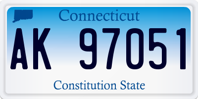 CT license plate AK97051