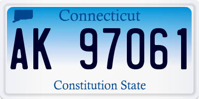 CT license plate AK97061