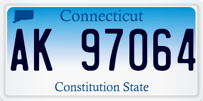 CT license plate AK97064