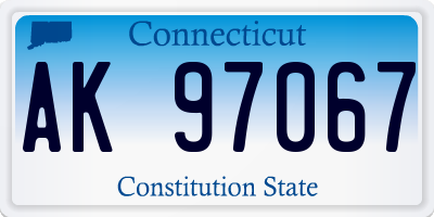 CT license plate AK97067