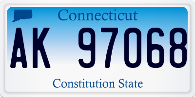 CT license plate AK97068