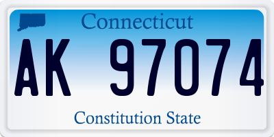 CT license plate AK97074