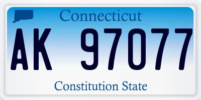 CT license plate AK97077