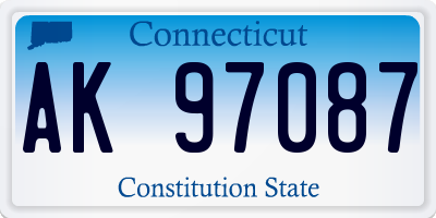 CT license plate AK97087