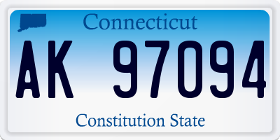 CT license plate AK97094