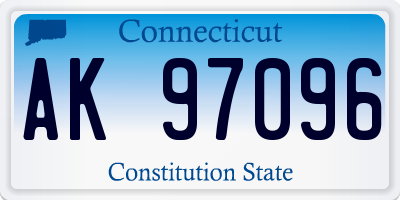 CT license plate AK97096