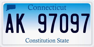 CT license plate AK97097