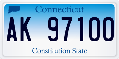 CT license plate AK97100