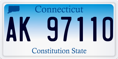 CT license plate AK97110