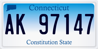 CT license plate AK97147