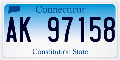 CT license plate AK97158