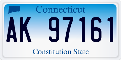 CT license plate AK97161