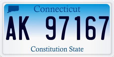 CT license plate AK97167