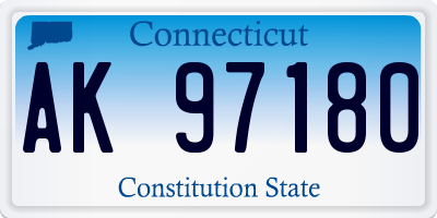 CT license plate AK97180