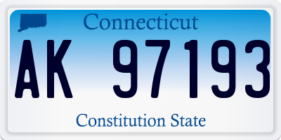 CT license plate AK97193