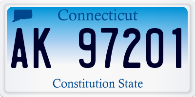 CT license plate AK97201