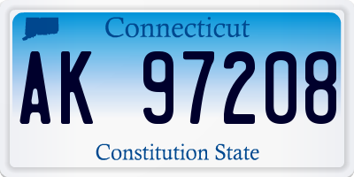 CT license plate AK97208