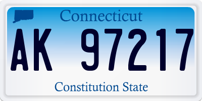 CT license plate AK97217