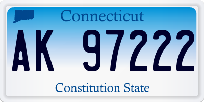 CT license plate AK97222