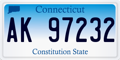 CT license plate AK97232