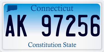 CT license plate AK97256